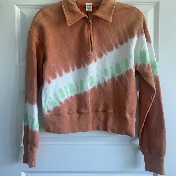 Re/Done 70s Half-Zip Cotton Sweatshirt - Picture 4 of 8
